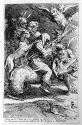 Hexensabbat, graviert von Bernard Picart, 1732